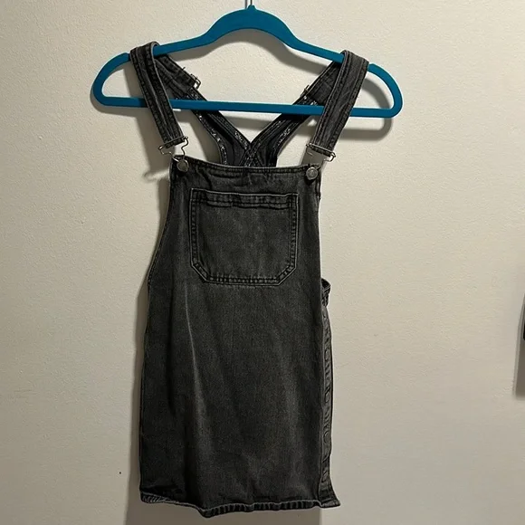 black denim dress free people Bali Midnight City Denim Mini Dress